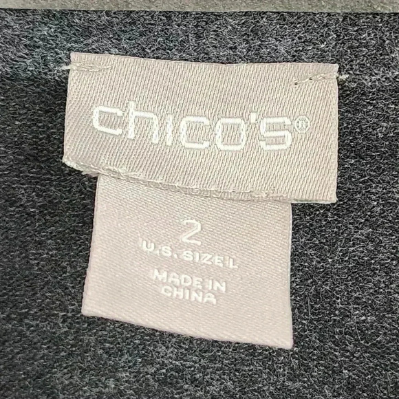 Chico's Wrap Sweater Women's 2/ L Gray - Picture 6 of 8